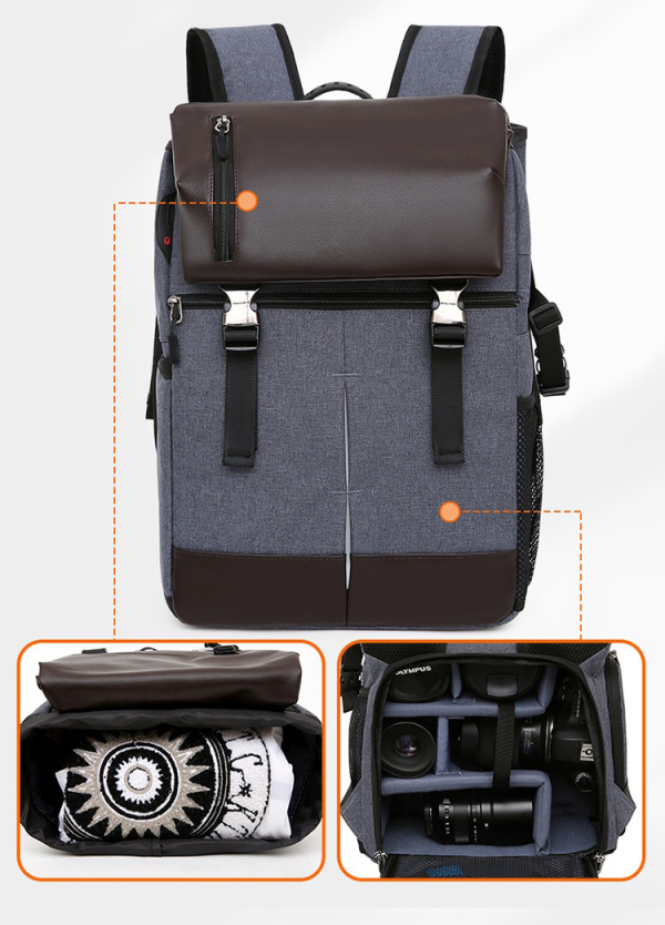 Waterproof Large Capacity Camera Bag for Women Men