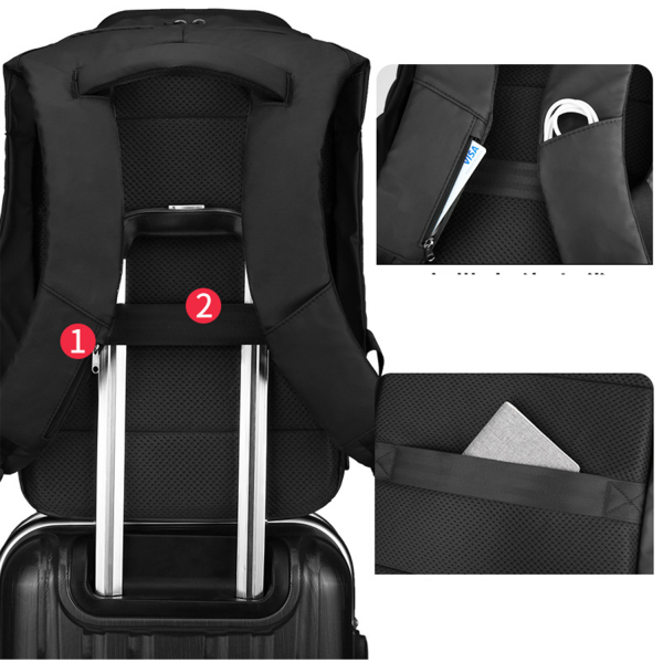 Large Business Backpack W/ Usb Charging Port