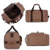 Canvas Large Capacity Leather Travel Duffel Bag