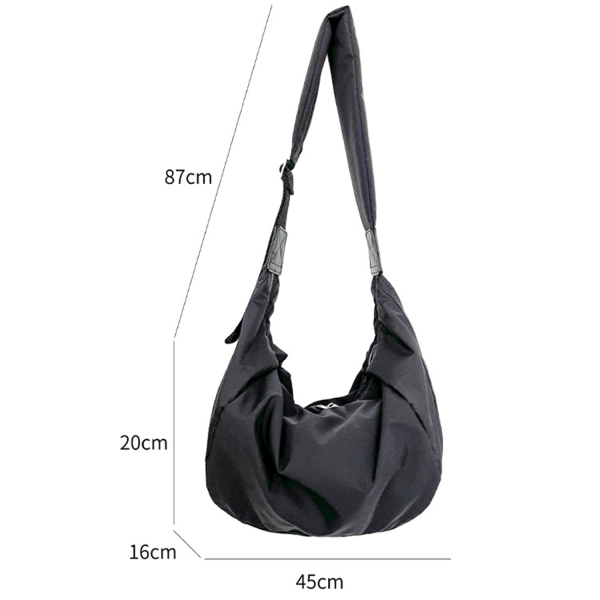 Large capacity casual nylon crossbody bag
