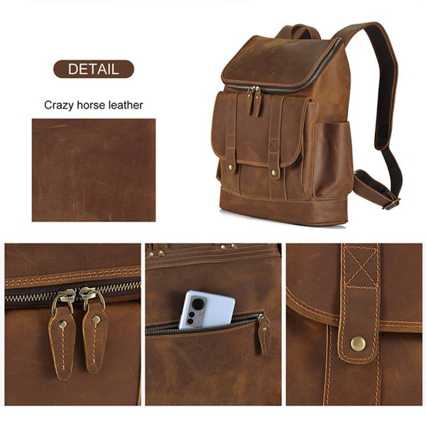 Leather Backpack for Men
