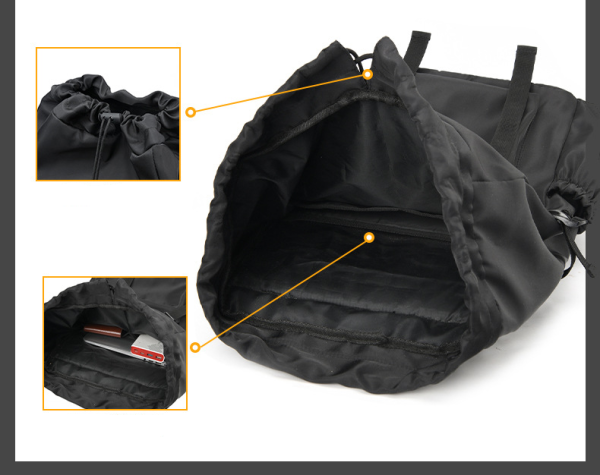 Water Resistant Drawstring Canvas Commuter Backpacks