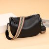 Geniune Leather Wide Strap Crossbody Bag
