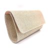 Elegant Mesh Glossy Dinner Handbag with Flash Design