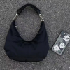 Polyester Vintage Black Cloud Tote Bag