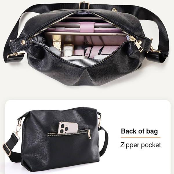 Trendy PU Leather Large Shoulder CrossBody Bag