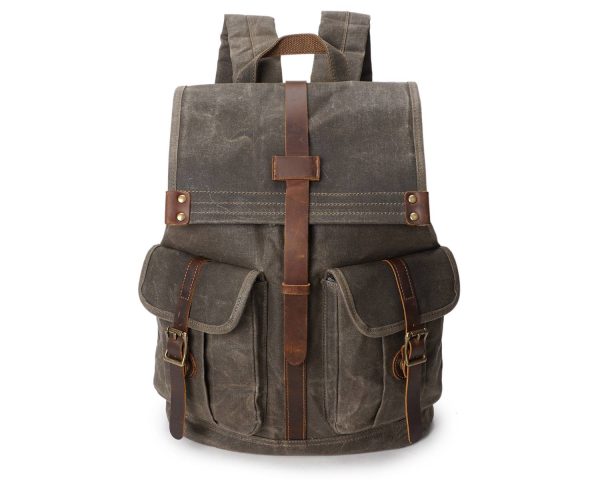 Versatile Canvas and Leather Backpack
