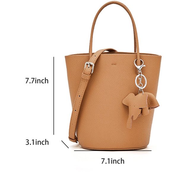 Genuine Leather Hobo Bucket Tote Bag Handbag For Women