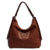 PU Simple multi-purpose butterfly tote bag