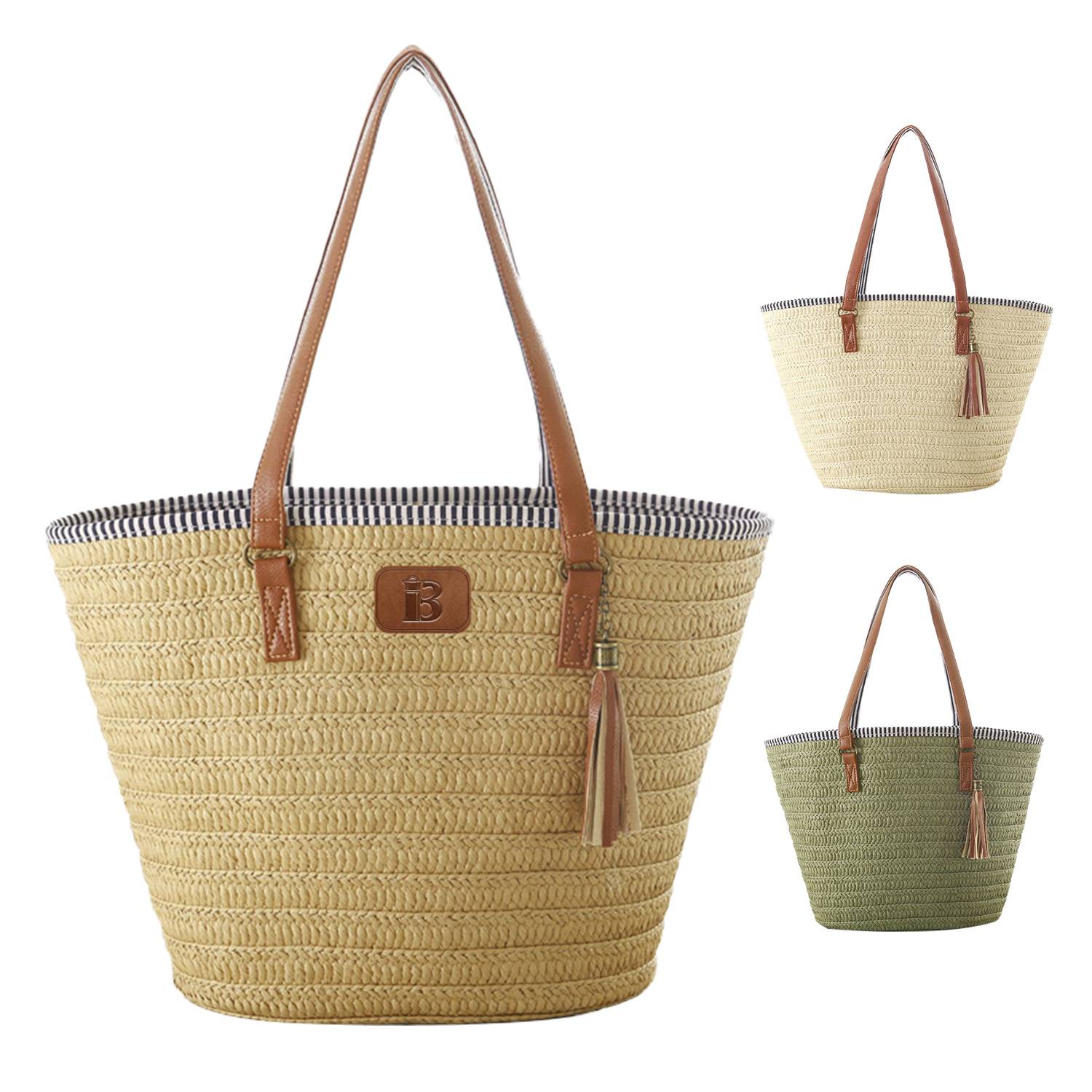 Straw Woven Tote Beach Shoulder Bag