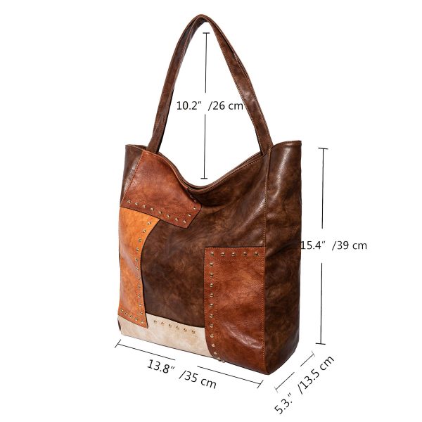 Large PU leather Tote Shoulder Bag
