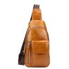 Genuine Leather Chest Bags for Travel Hiking