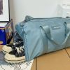 Nylon Travel Duffle Bag with Shoe Compartment & Wet Pocket