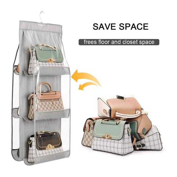Hanging Closet Organizer Storage Bag with 6 Larger Pockets
