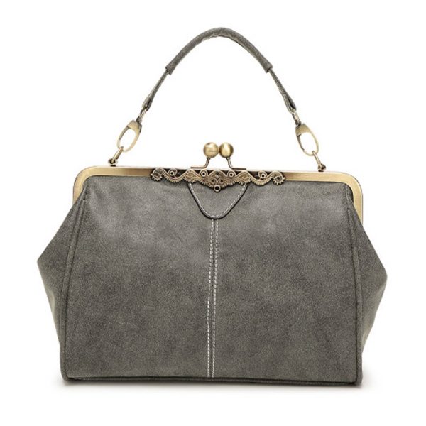 PU Leather Matte British Vintage Messenger Tote Bag