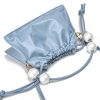 Elegant PU Leather Pleated Clutch Purse for Women