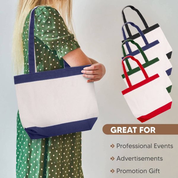 Cotton canvas tote shopping bag