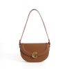 Genuine Leather Saddle Tote Bag