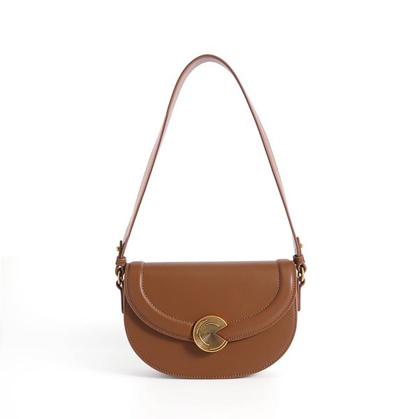 Genuine Leather Saddle Tote Bag