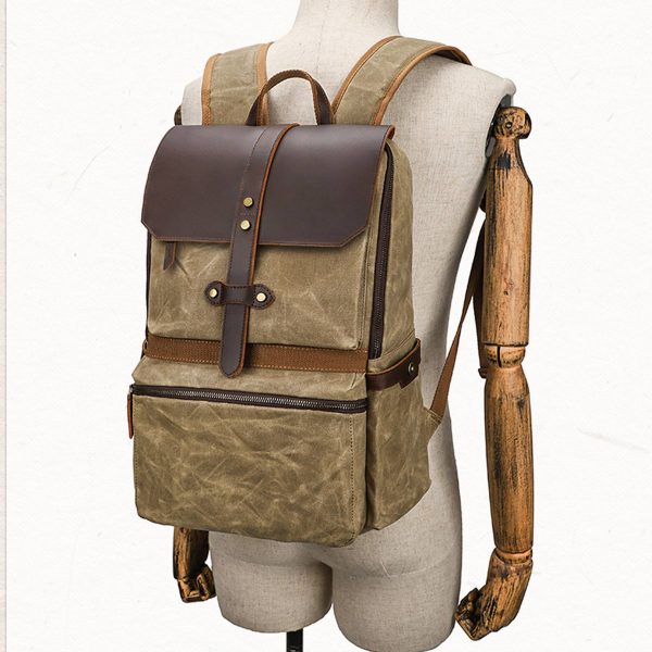 Faux Leather Backpack for Men