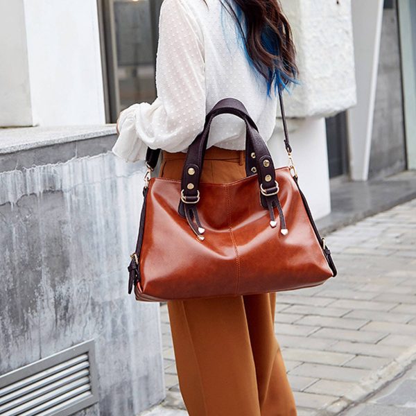 PU Large Capacity Tote Crossbody Bag