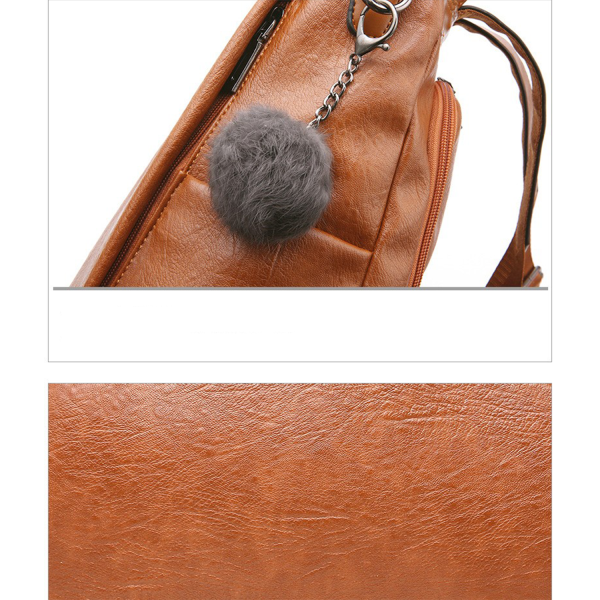 Soft PU Leather Casual Backpack