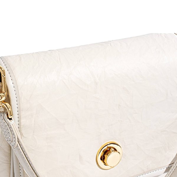 Women's Genuine Leather Flap Tote Bag