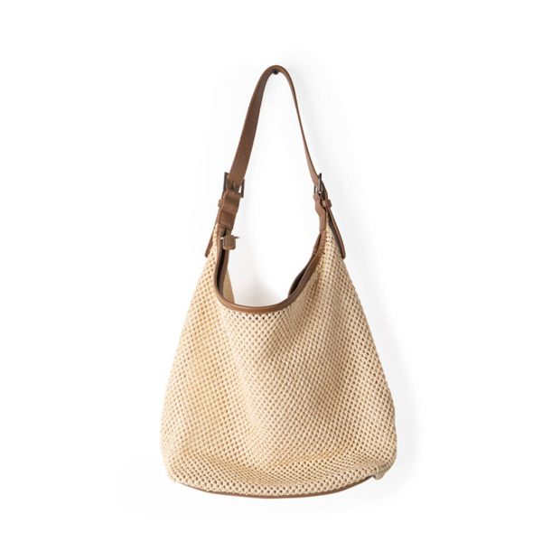 Straw summer large capacity shoulder tote bag