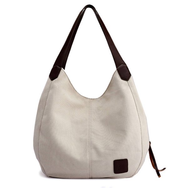 Canvas Women's Multi-pocket Tote Bag