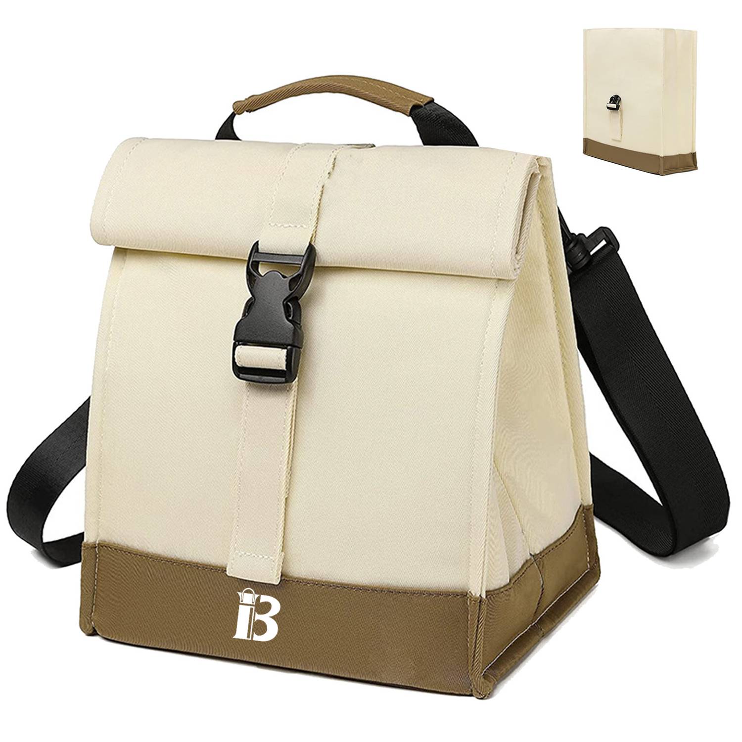 Nylon Insulated Lunch Bag Roll Top