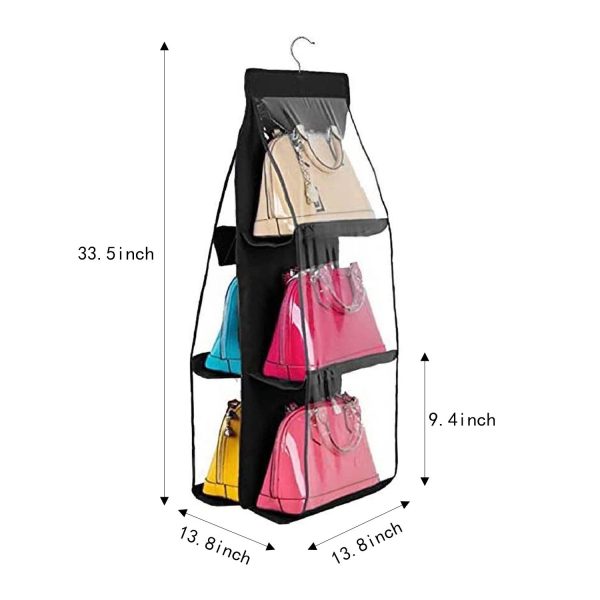 Hanging Closet Organizer Storage Bag with 6 Larger Pockets