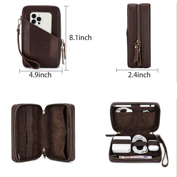 Genuine Leather anti-seismic Phone Storage box Handbag