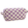 Checkered Makeup Bag