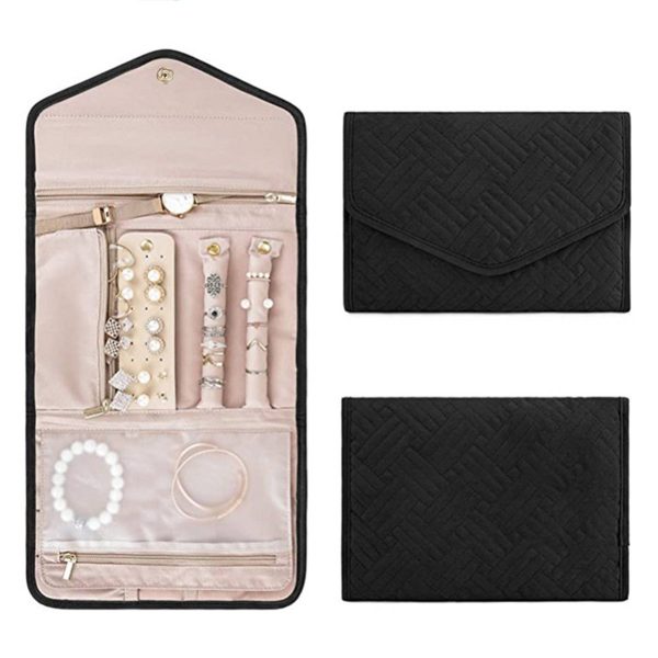 Travel Jewelry Organizer Roll Foldable Case