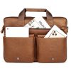 Vintage Leather Travel Messenger Office Crossbody Bag