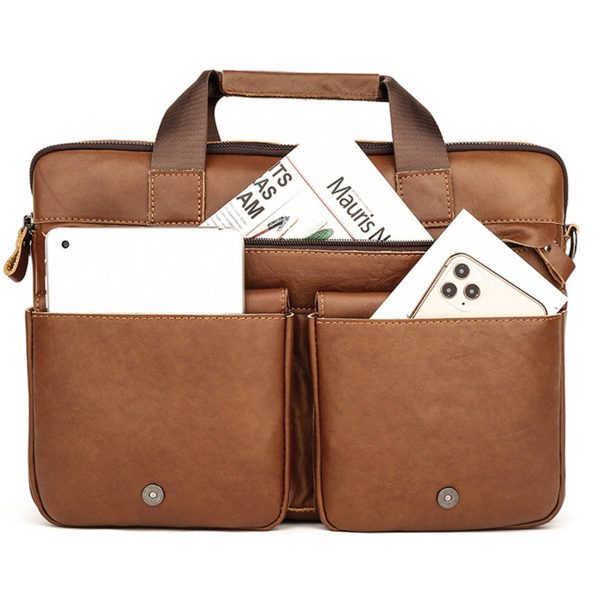 Vintage Leather Travel Messenger Office Crossbody Bag