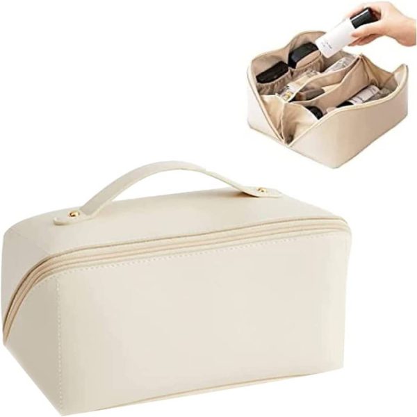 Leather Cosmetic Bag Waterproof Portable