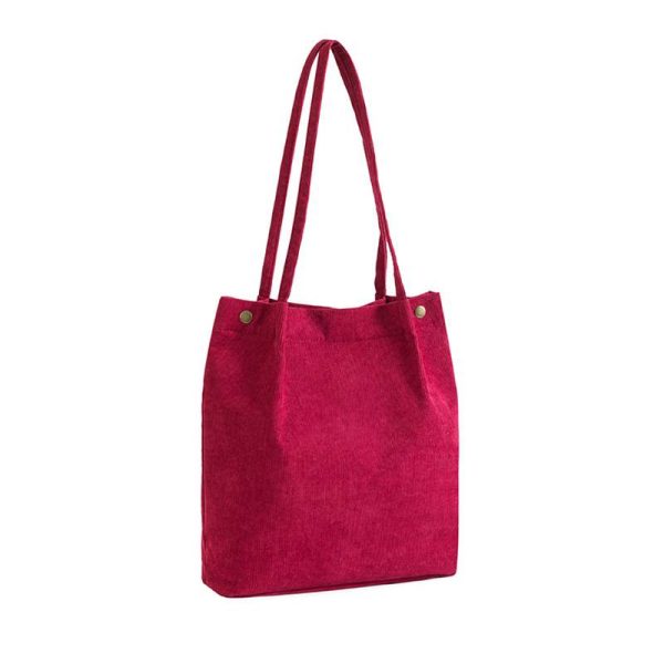 Portable Corduroy Tote Bag