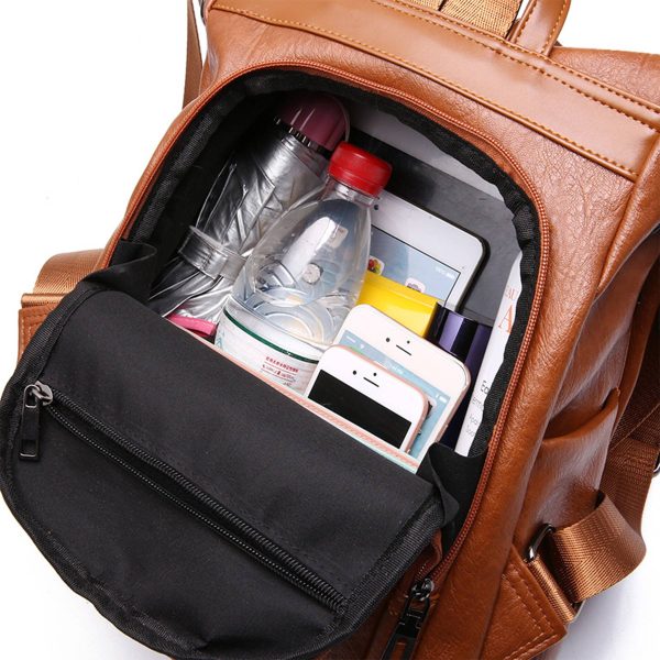 PU leather /Nylon Waterproof Women Backpack