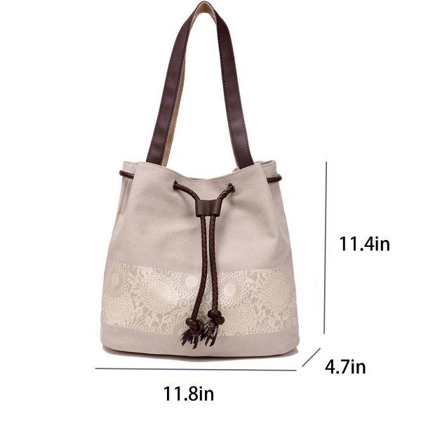 Canvas Tote Bag Fashion Printed Vintage for Women