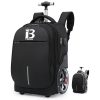 Oxford Rolling with 4 Wheels Travel Backpack Duffel bag Men