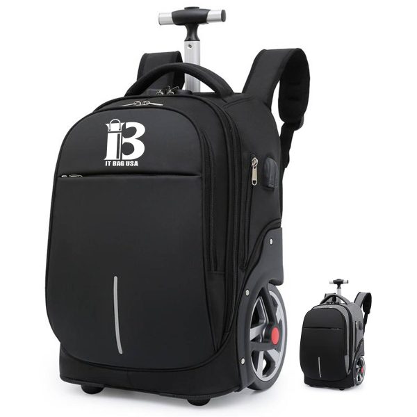 Oxford Rolling with 4 Wheels Travel Backpack Duffel bag Men