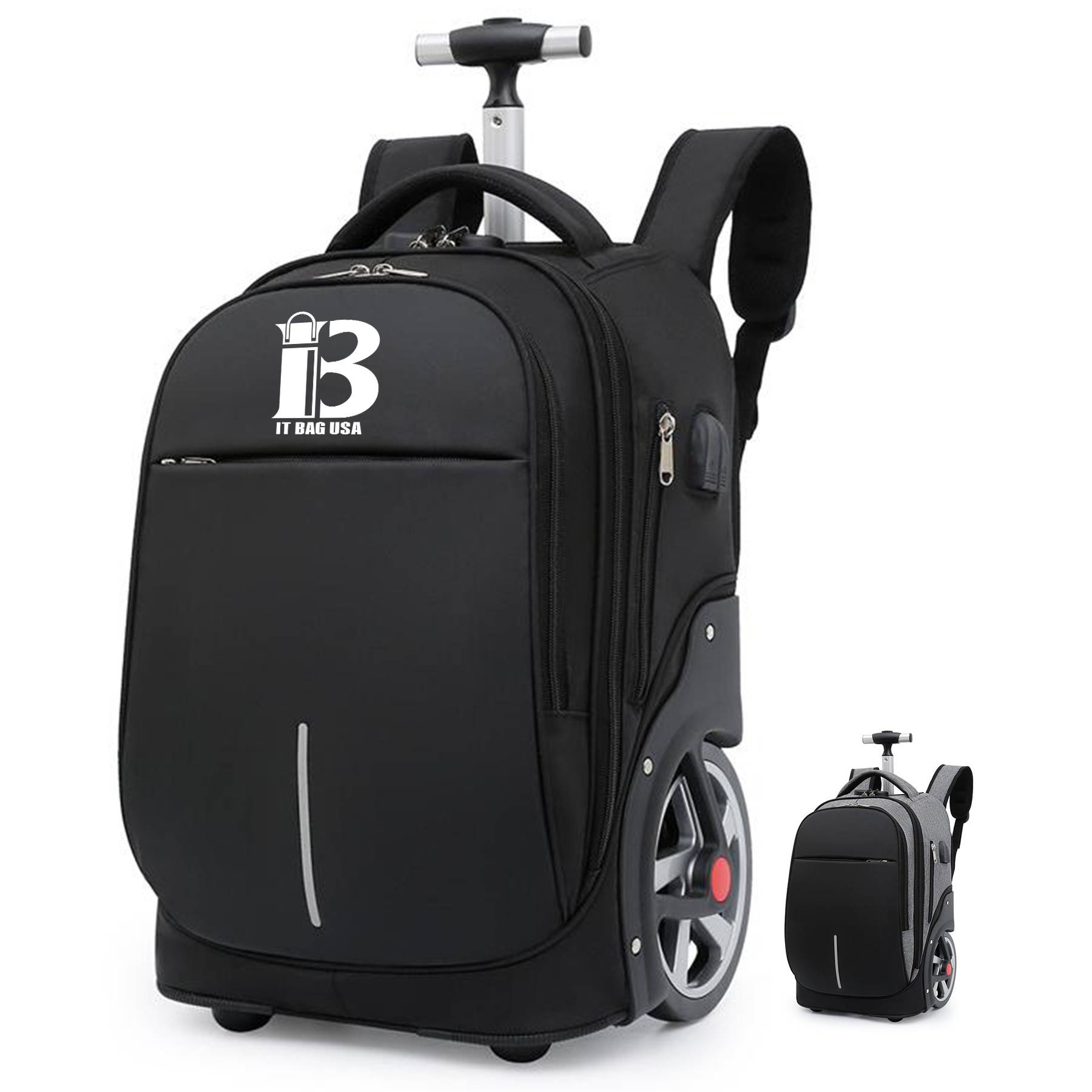 Oxford Rolling with 4 Wheels Travel Backpack Duffel bag Men