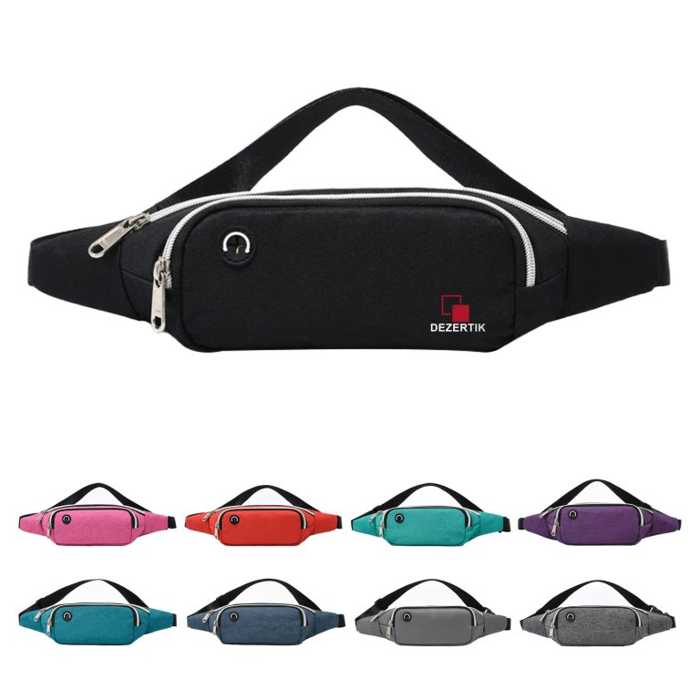 Oxford Sports Fanny Pack Belt Bag With Earphone Port