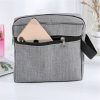 Handheld double layered women's makeup bag