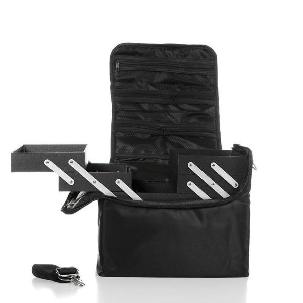 Black Travel Makeup Bag Storage Box For Women