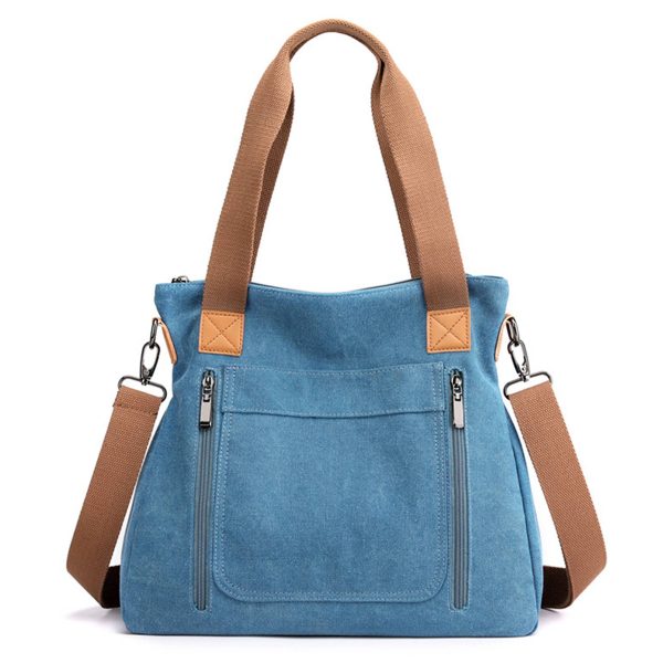Canvas Multi-pocket Tote Bag