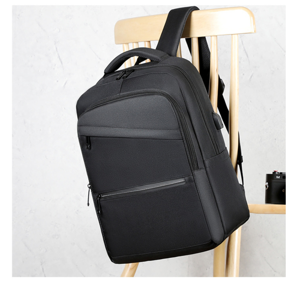 Oxfors Waterproof Backpack With Usb Charging Port