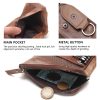 Genuine Leather Key Holder Wallet Men Coffee Black
