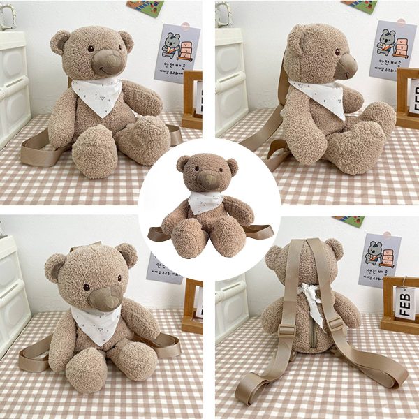 Cotton Cute bear plush doll backpack